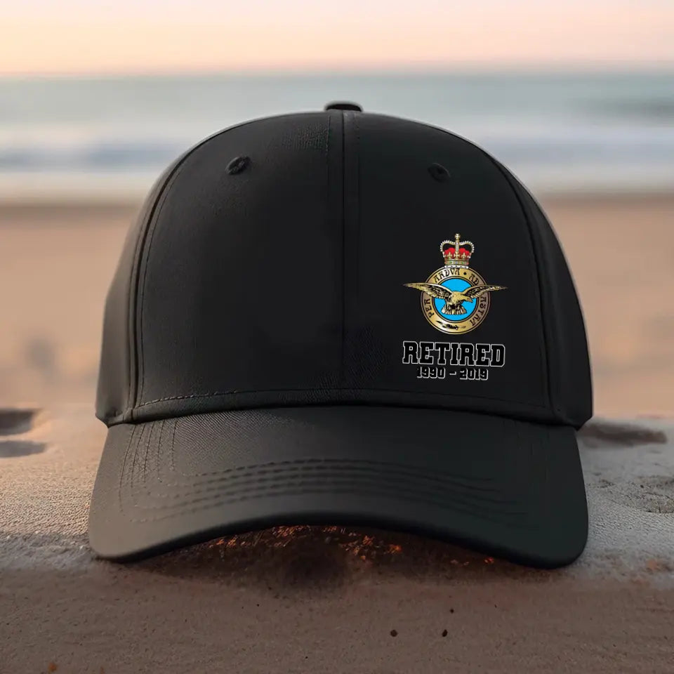 Personalized British Armed Forces Veteran Custom Time Black Cap QTHN1645