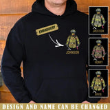Personalized Firefighter Custom Name Embroidered Hoodie Printed VQ231658