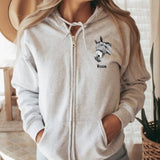 Personalized Upload Your Horse Photo Horse Lovers 
Gift Zip Hoodie 2D Printed KVH231746
