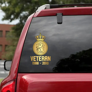 Personalized Netherlands Military Veteran Retired Decal Printed QTVQ2404