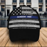 Personalized US Police Custom Name & ID Black Cap KVH2455