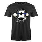 Personalized Retired Canadian Police Blueline T-shirt Print LAHLVA2486