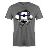 Personalized Retired Canadian Police Blueline T-shirt Print LAHLVA2486