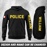 Personalized French Police Custom Name Hoodie 2D Printed QTHN24138