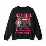 Personalized Jeep Girl Classy Sassy And A Bit Smart Assy Valentine Day's Gift Sweatshirt 2D Printed LVA24147