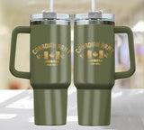 Personalized Canadian Veteran Rank Camo 40oz Matte Tumbler With Handle Printed KVH24157