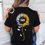 Personalized You Are My Sunshine Sunflower Police ID T-shirt Printed VQ24199