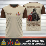 Personalized Canadian Army Sometimes I Look Back On My Life And I Am Seriously Impressed I Am Still Alive T-shirt 3D Printed AHVQ24226