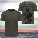 Personalized Once A Soldier Always A Soldier US Veteran T-shirt 3D Printed AHKH24234