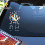 Personalized Just A Girl Who Loves Dogs Dog Ears Line Drawing Decal Printed AHHN24262