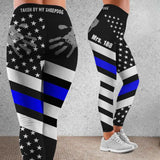 Personalized Taken By My Sheepdog Thin Blue Line Legging Printed QTVQ24286
