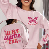 Personalized In My Auntie Era Butterflies Custom Kid Names Sweatshirt Printed HN24302