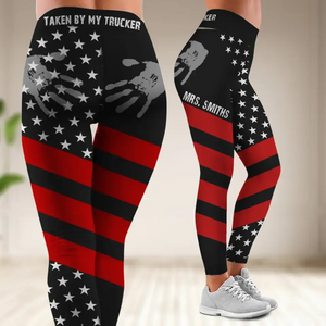 Personalized Taken By My Trucker Legging QTVQ24371