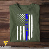 Personalized US Police ID Love Gift for Her for Him T-shirt Printed QTHN24376