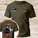 Personalized Australian Veterans Of Course I'm Going to Hell I'm Just Here To Pick Up You T-shirt Printed QTKH24389