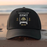 Personalized Australian Army Rank Camo Custom Name Black Cap 2D Printed AHVQ24397