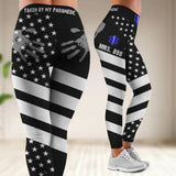 Personalized Taken By My Paramedic US Flag Legging QTVQ24408