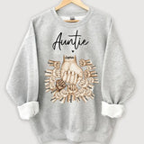 Personalized Auntie Heart Hands with Kid Names Sweatshirt Printed VQ24412