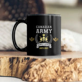 Personalized Canadian Army Rank Camo Custom Name & Time Black Mug Printed AHLVA24414