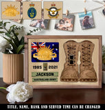 Personalized Australian Army Rank Camo Custom Name & Time Poster Printed QTKH24431
