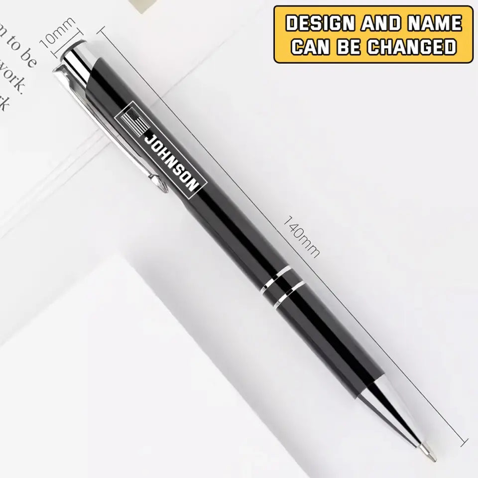 Personalized US Officer Custom Name Pen Laser Engraving Printed QTVQ24474