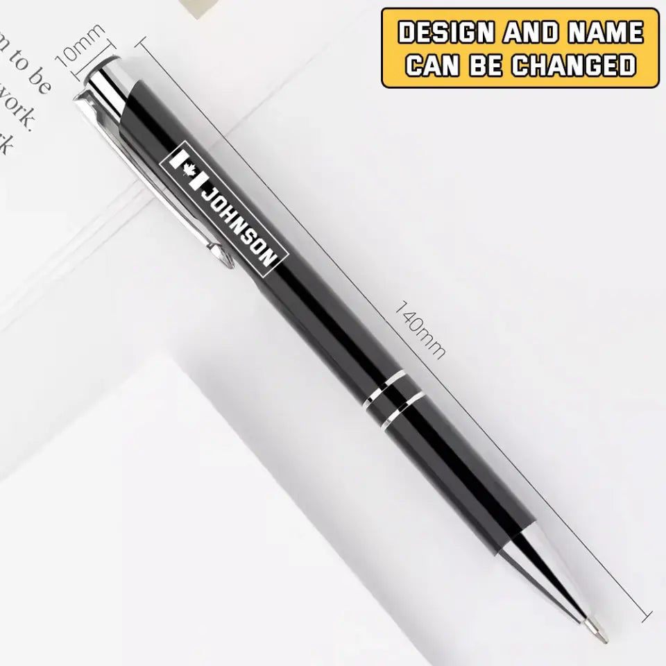 Personalized Canadian Custom Name Pen Laser Engraving Printed QTVQ24474