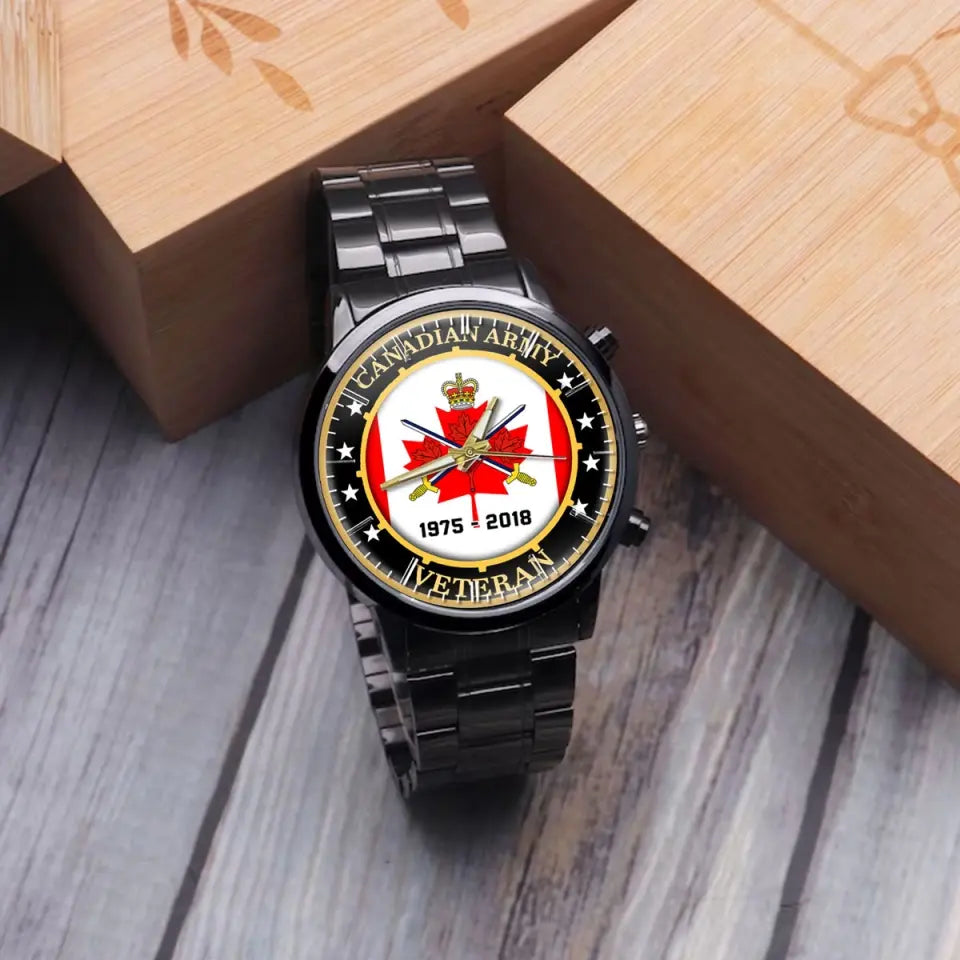 Personalized Canadian Armed Forces Logo Custom Time Watch Printed 24469AHVQ