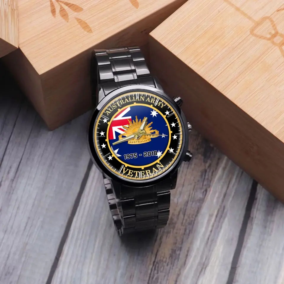 Personalized Australian Armed Forces Logo Custom Time Watch Printed 24469AHVQ