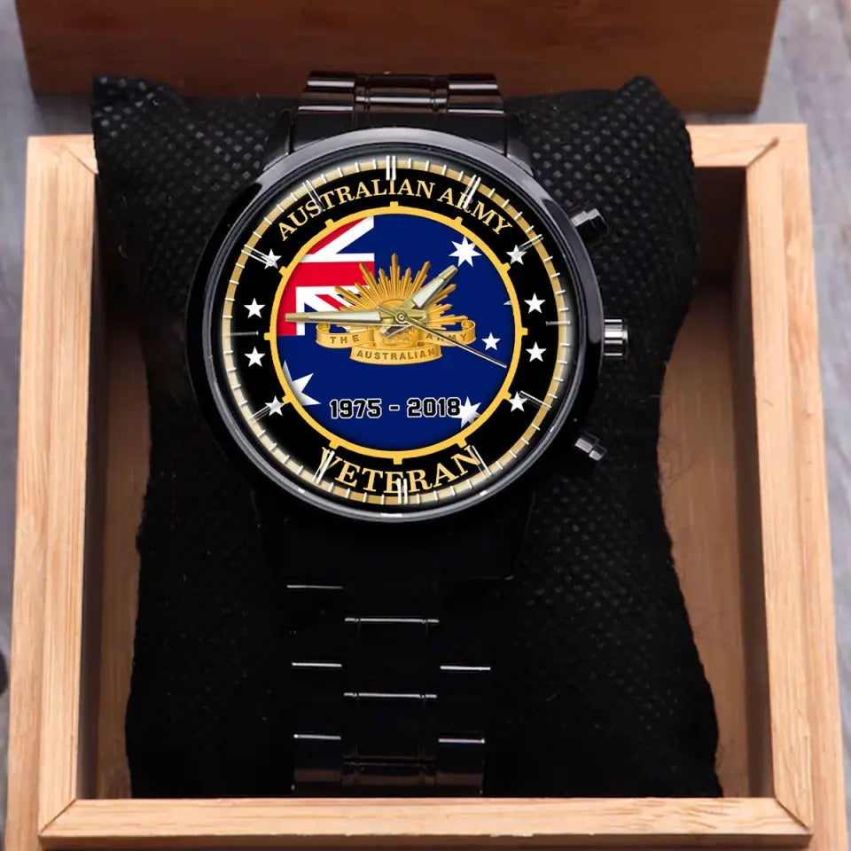 Personalized Australian Armed Forces Logo Custom Time Watch Printed 24469AHVQ