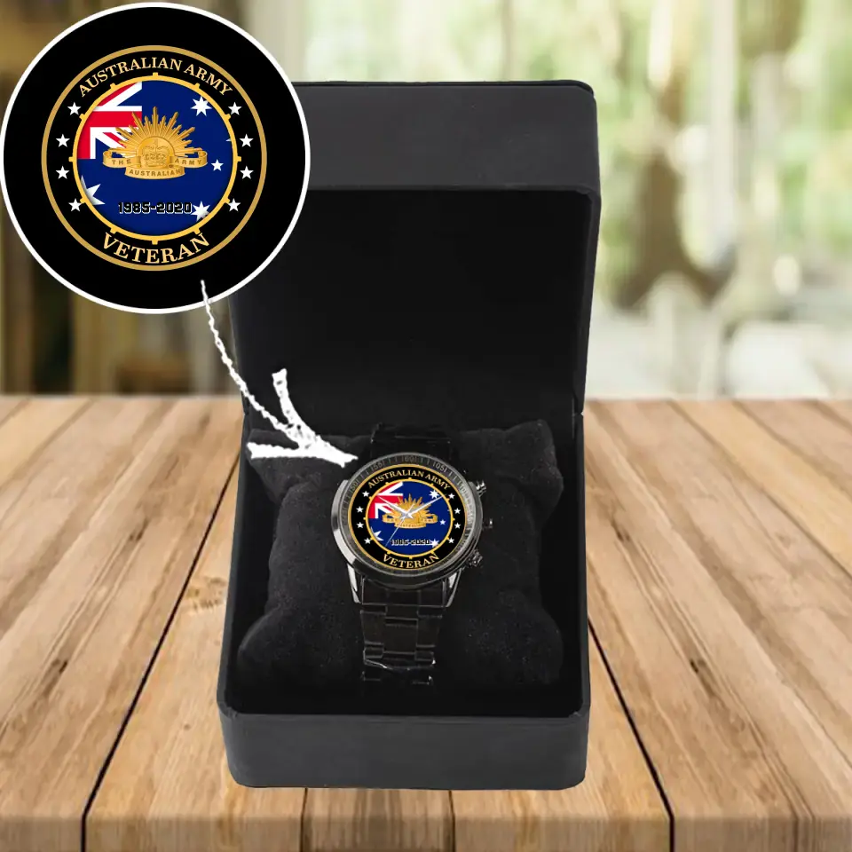 Personalized Australian Armed Forces Logo Custom Time Watch Printed 24469AHVQ