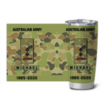 Personalized Austrlian Army Rank Camo Tumbler Printed KVH24523