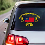 Personalized Royal Canadian Mounted Police Rank & Custom Name Decal Printed VQ24546