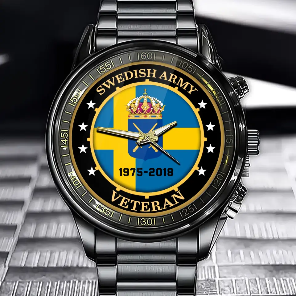 Personalized Swedish Army Logo Custom Time Watch Printed AHVQ24572