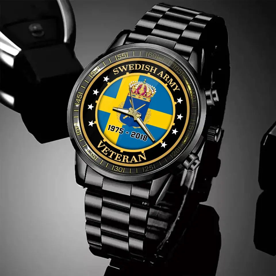 Personalized Swedish Army Logo Custom Time Watch Printed AHVQ24572
