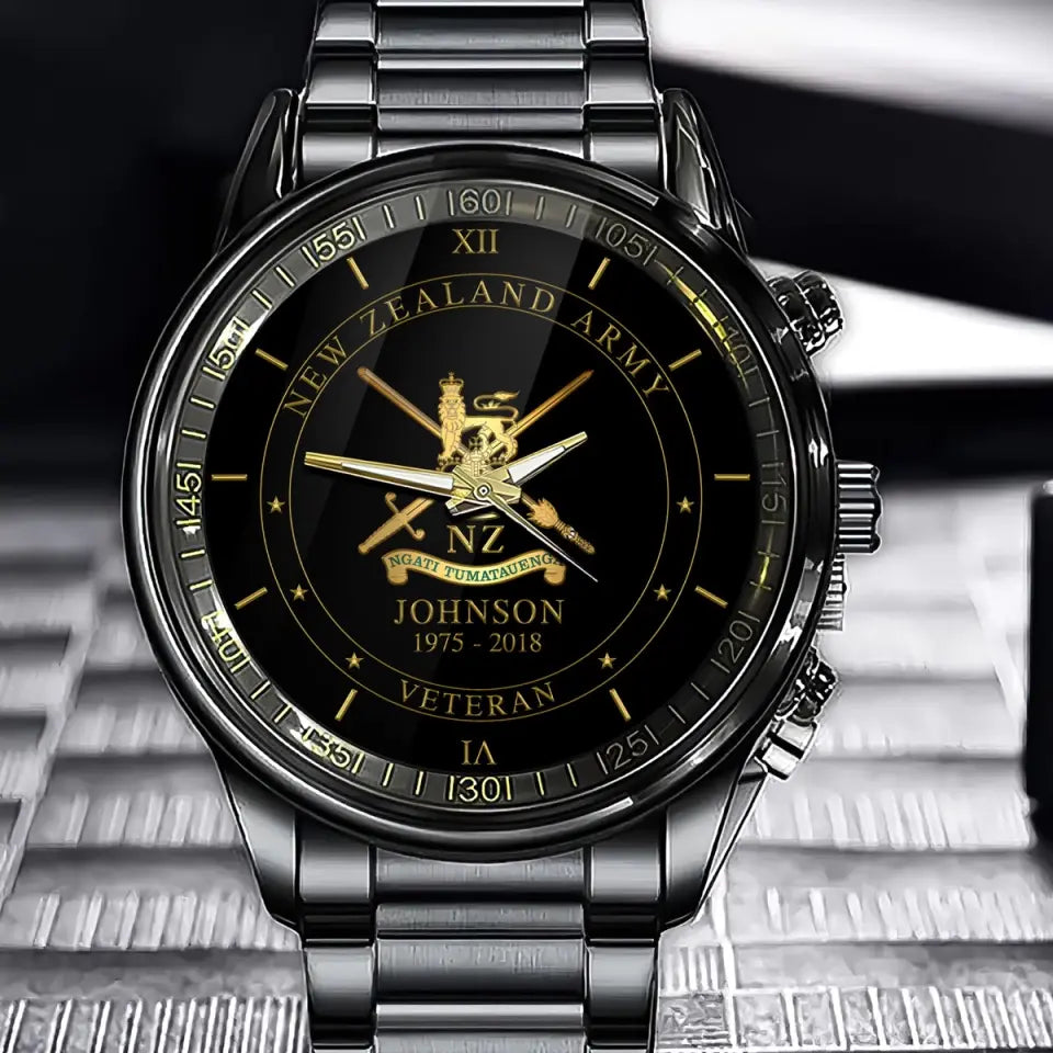 Personalized New Zealand Army Logo Custom Name & Time Watch Printed AHVQ24585