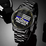 Personalized Retired US Police Served Time Watch Printed KVH24580