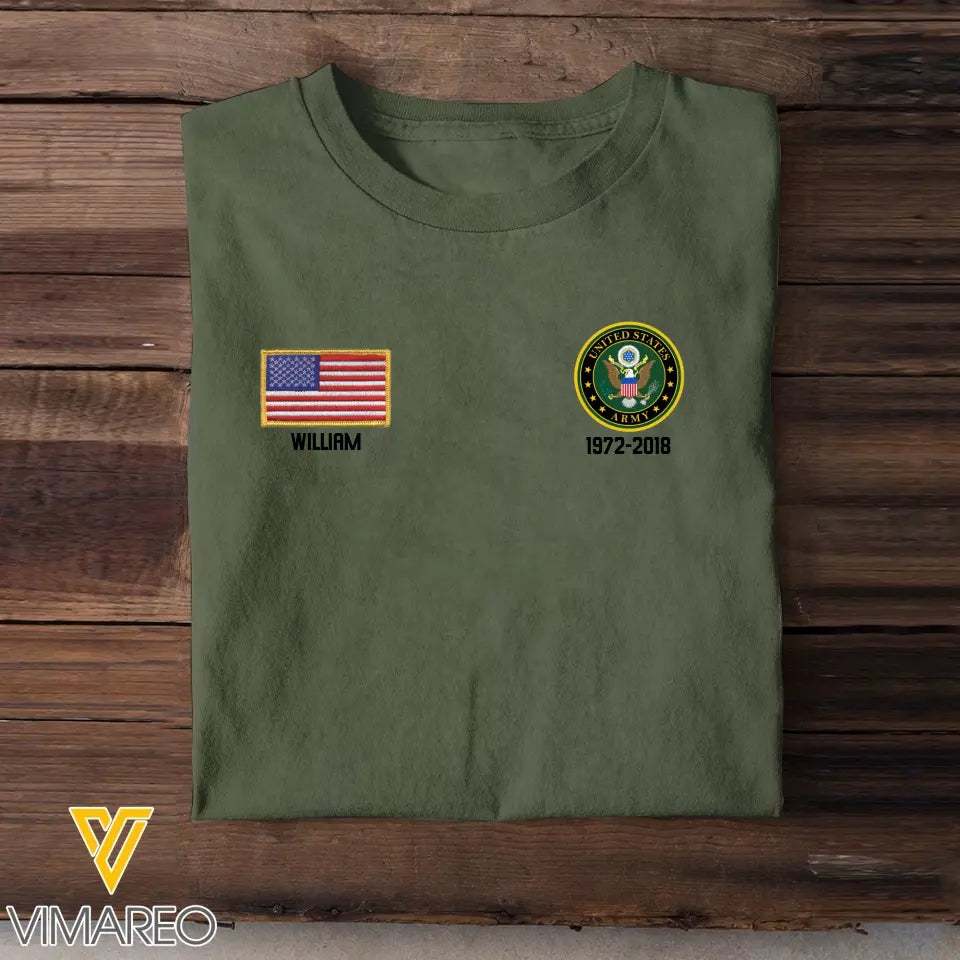 PersonalizedMy Time In Uniform Is Over But Being A Veteran Never Ends US Veteran Custom Name & Time T-shirt Printed VQ24290 copy