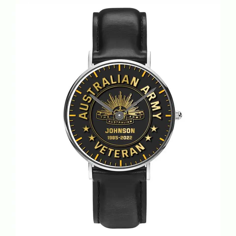 Personalized Australian Army Logo Custom Name & Served Time Women Watch Printed KH24591