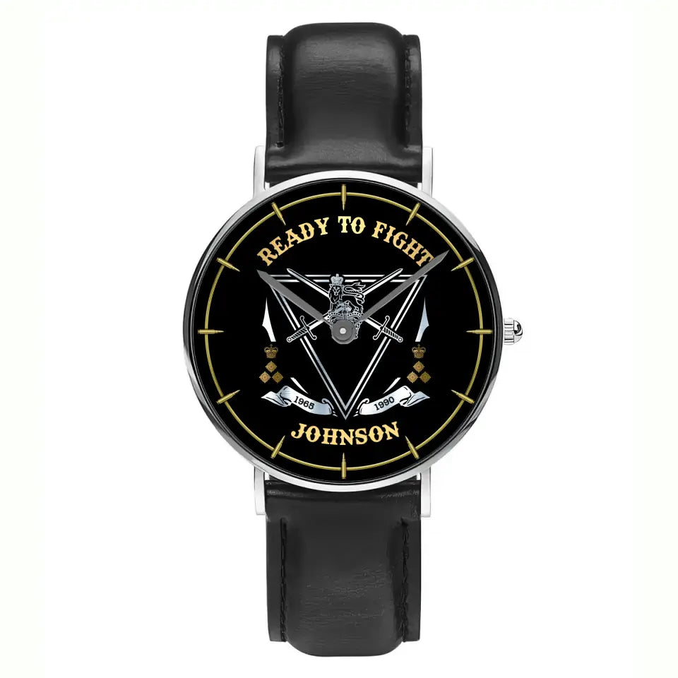 Personalized Ready To Fight UK Rank Camo Women Watch Printed AHVA24601