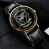 Personalized Ready To Fight UK Rank Camo Women Watch Printed AHVA24601