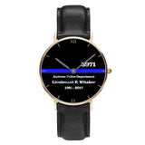 Personalized Police Department Custom Rank Name ID & Served Time Women Watch Printed QTVA24590