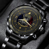 Personalized French Army Veteran Rank Camo & Custom Time Watch Printed AHVA24638