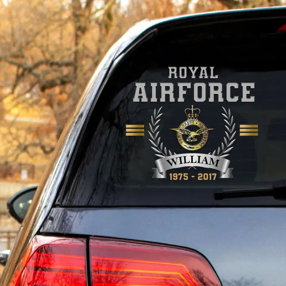 Personalized United Kingdom Army Logo Custom Rank & Name Decal Printed AHHN24639