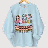 Personalized Cool Auntie Club Cute Chibi With Kids Sweatshirt 24641HN
