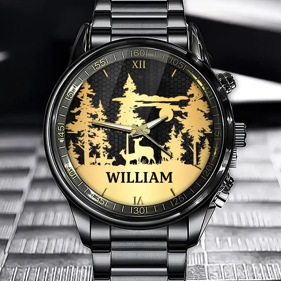 Personalized Deer Hunting Custom Name Watch Printed LVA24654