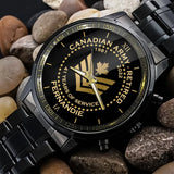 Personalized Canadian Army Retired Rank Camo Custom Name & Served Time Watch Printed AHVA24652