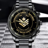 Personalized Canadian Army Retired Rank Camo Custom Name & Served Time Watch Printed AHVA24652