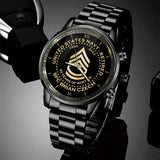 Personalized United States Army Retired Rank Camo Custom Name & Served Time Watch Printed AHVA24652