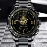 Personalized Retired US Army Logo Rank Camo Custom Name Watch Printed AHVA24667