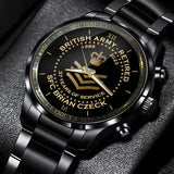 Personalized British Army Retired Custom Served Time & Name Watch Printed AHVA24696